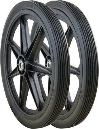 [해외]마라톤 92001-2PK 20x2.0 플라스틱 림의 평평한 프리 리브 트레드 카트 타이어 3/4인치 베어링 비마킹 250파운드 적재 용량 2팩 2 Pack Cart Tire