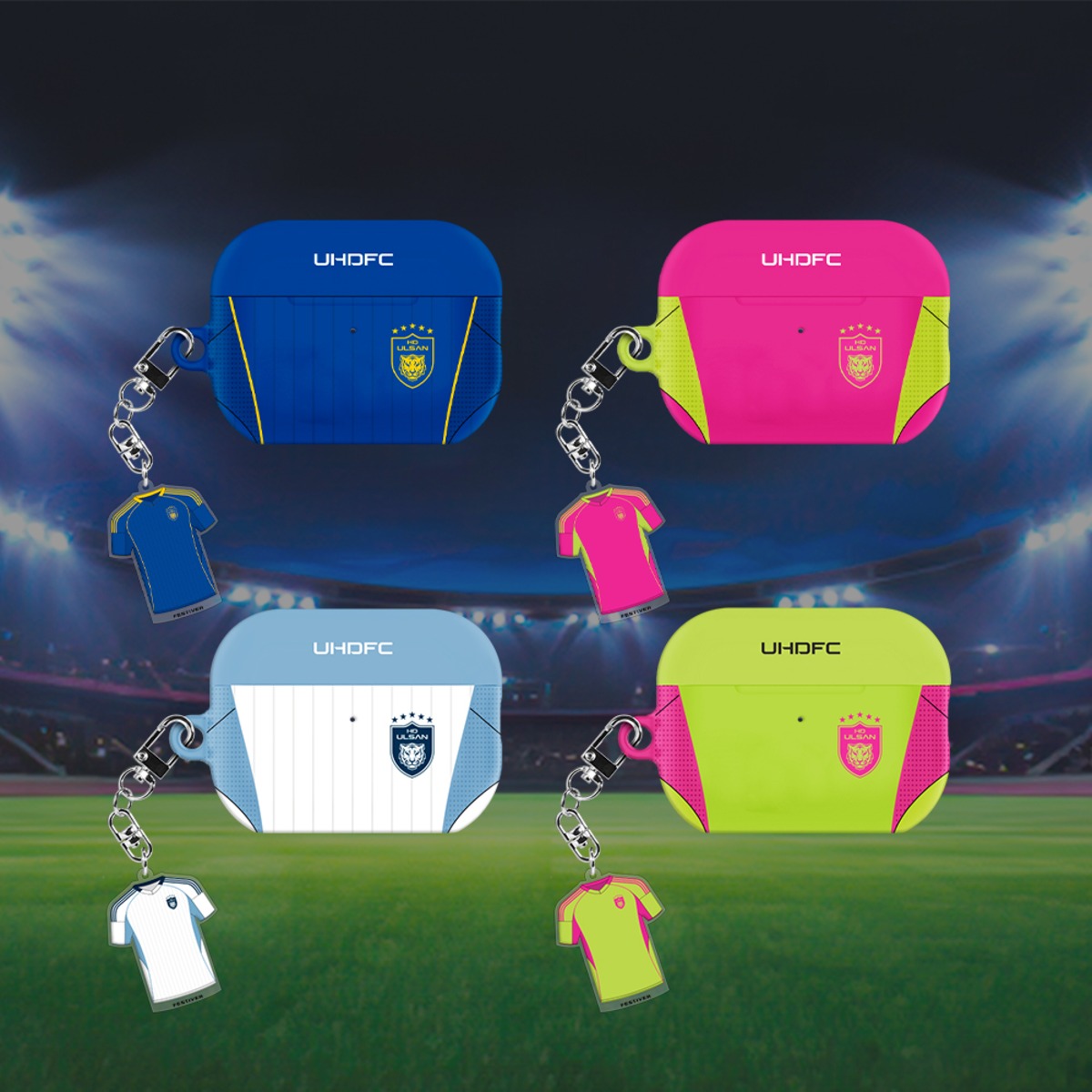 [ 2종 구성 ] 울산 HD FC 굿즈 26 유니폼 에어팟 하드 케이스 + 키링 에디션 제품 이미지