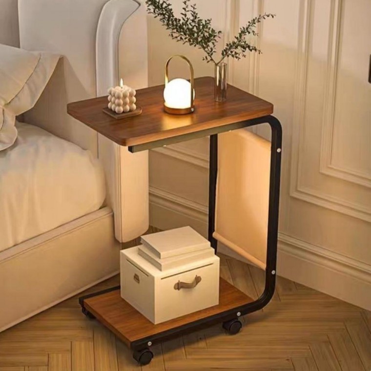 도모아 사이드 트롤리 테이블 2단 이동식