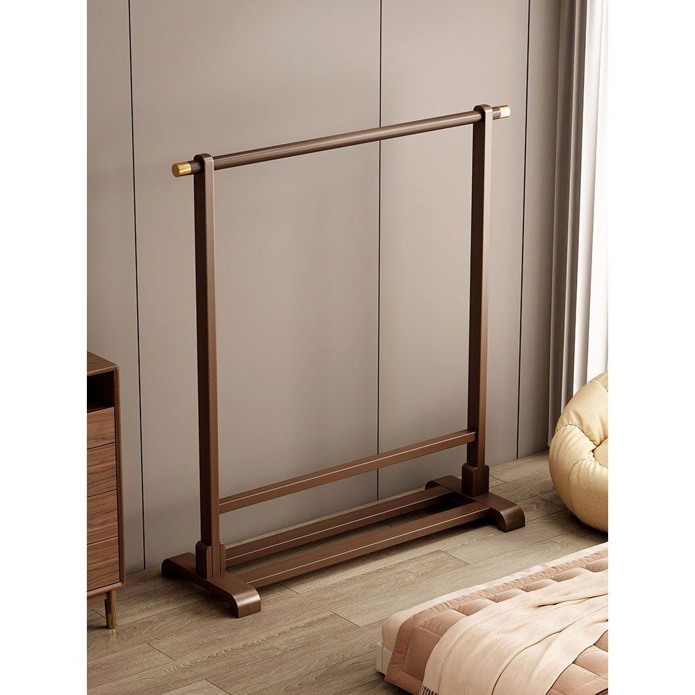 스테인레스스틸 원목스탠드 원목 침실 75CM 벽행거 행거 튼튼한 벽걸이 스탠딩옷걸이 헹거 10년 A/S 걱정없음 - 상품 이미지