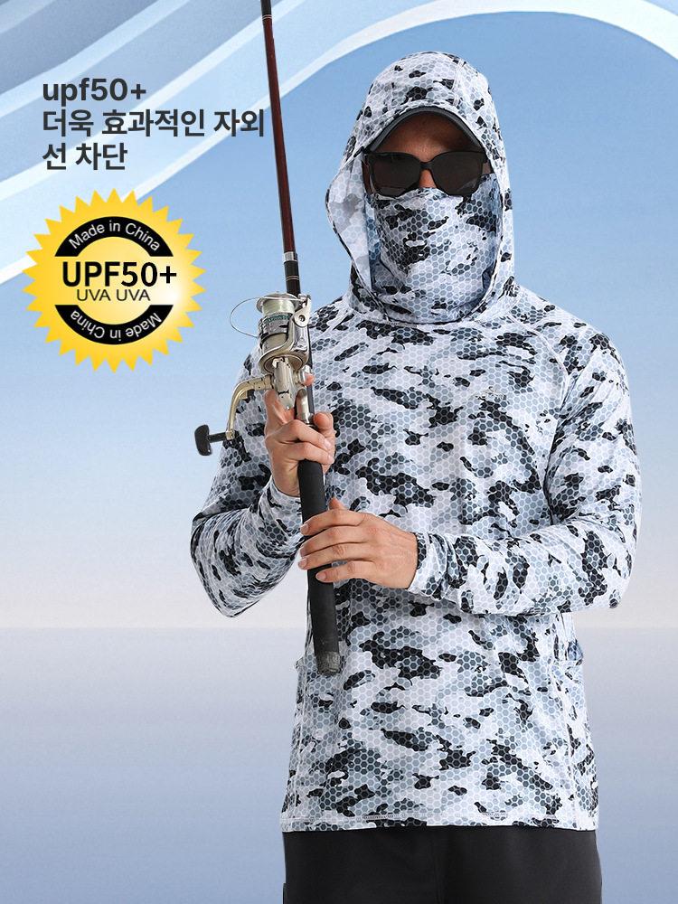 남성 자외선차단 UPF50 플러스 통기성 속건 아웃도어 등산용 dy0002 화이트 웨이브 m - 상세 이미지 3