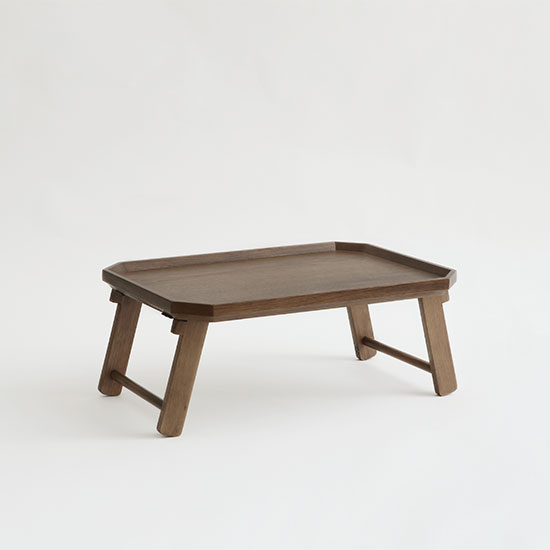 에라토 우딘 월넛 미니 접이식 원목 베드 트레이 S 접이식 테이블