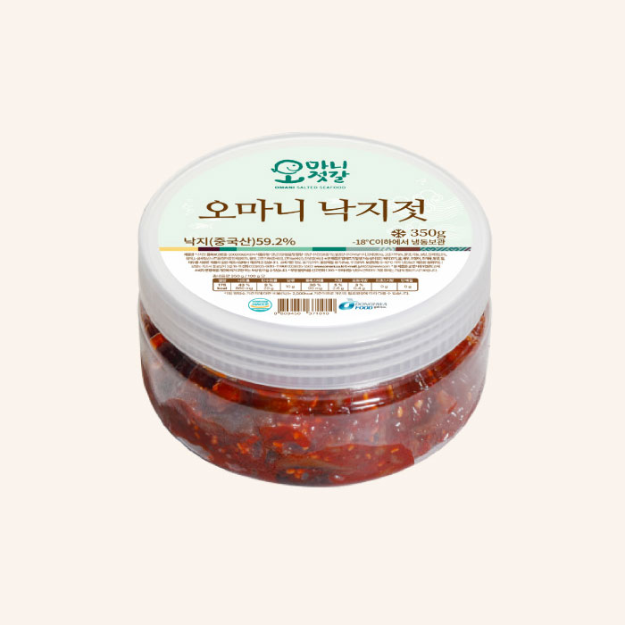 동화푸드 오마니 낙지젓 350g 양념 밑반찬 국내제조 반찬 젓갈 명태 속초 명장 - 상세 이미지 2