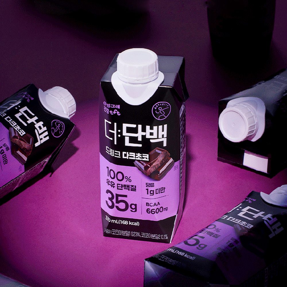 빙그레 더단백 드링크 다크초코 330ml 24팩 /고함량 프로틴 단백질음료 - 상세 이미지 2