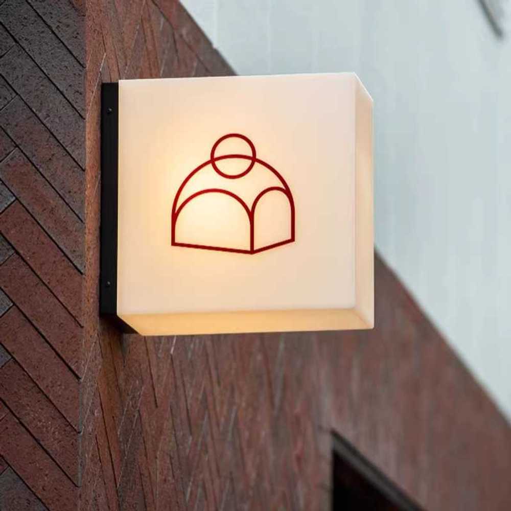 LED 아크릴 간판 돌출 조명 박스 카페 외부 큐브 사인 30x30x12cm - 상세 이미지 2