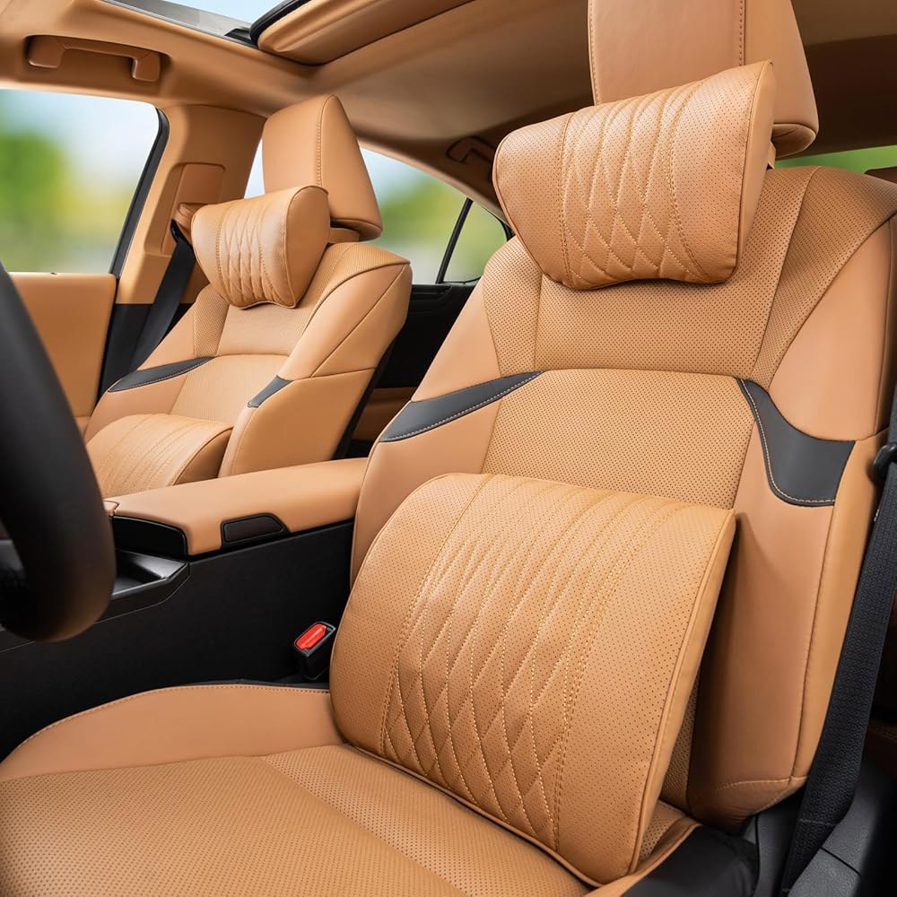 Dragon Art 렉서스 헤드레스트, 요추 ES 자동차 적합 내부 시트, 액세서리에 메모리 면 GS 지지대, 목 RX NX headrest-black/1PCS - 상세 이미지 2