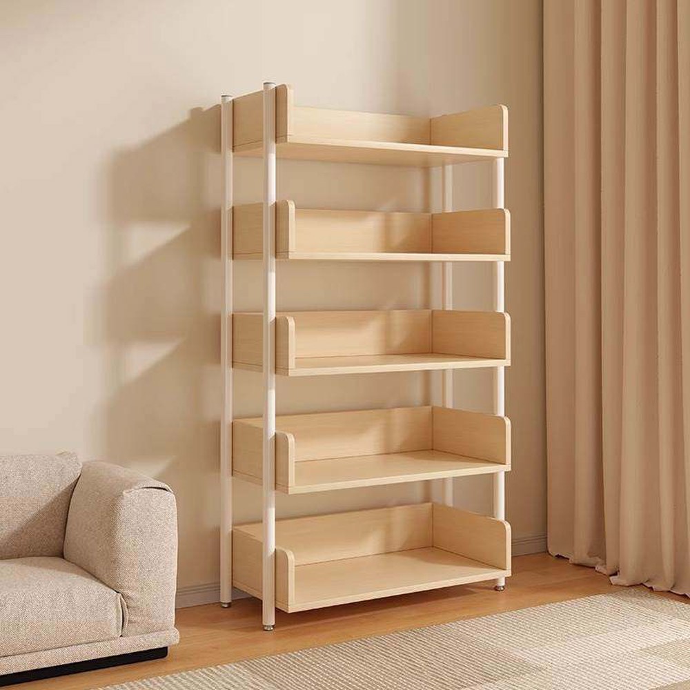 북타워 와이트 선반장 철골 170cm 화이트 교구장 43x24x107cm 나무 1 업그레이드 철골 2단 웜화이트 30x24c - 상세 이미지 2