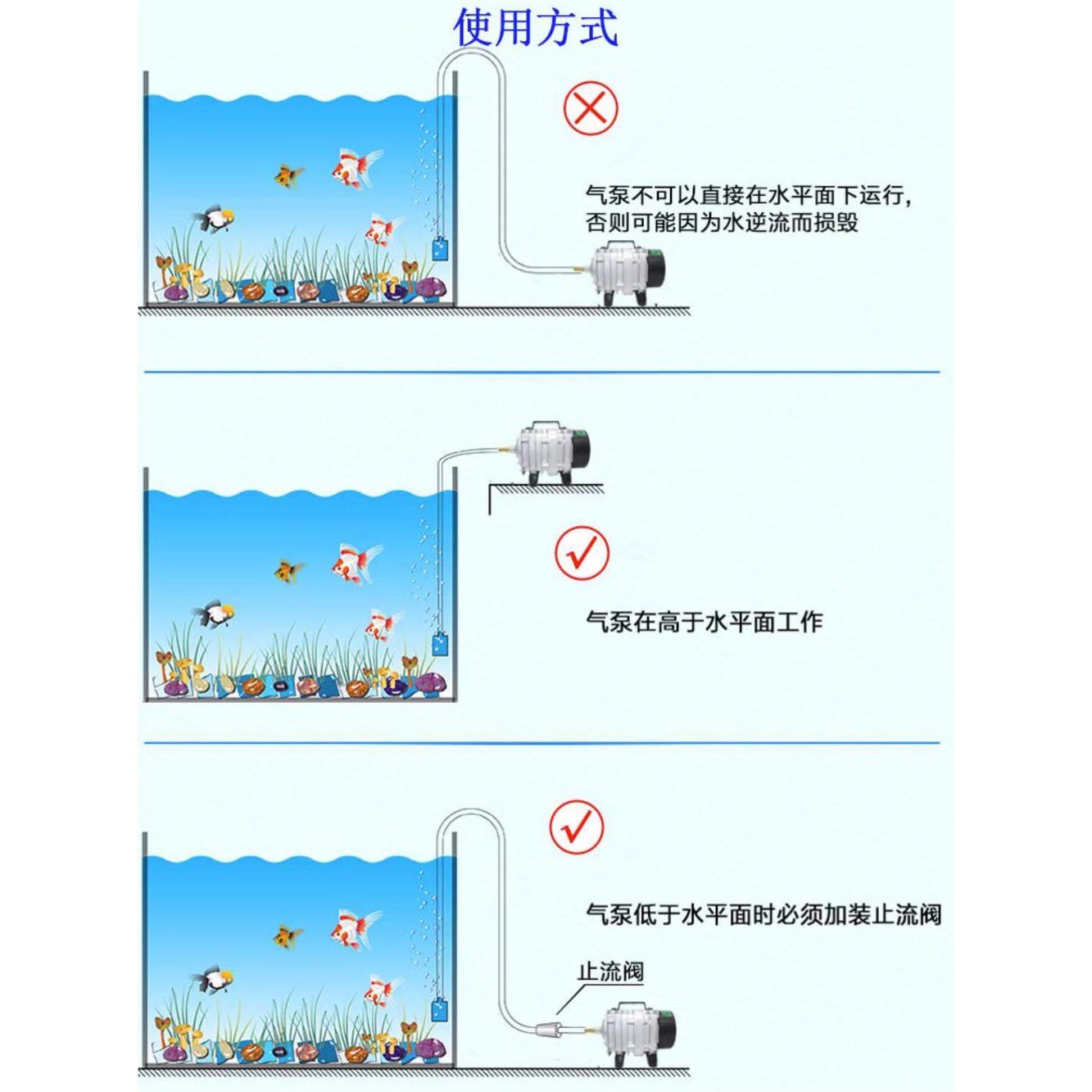 기포기 8홀 30KG 양어장 60W 어항 산소공급 태양광 ACO328 무소음 산소발생기 ACO208 25W 스탠다드 에디션 - 상세 이미지 2