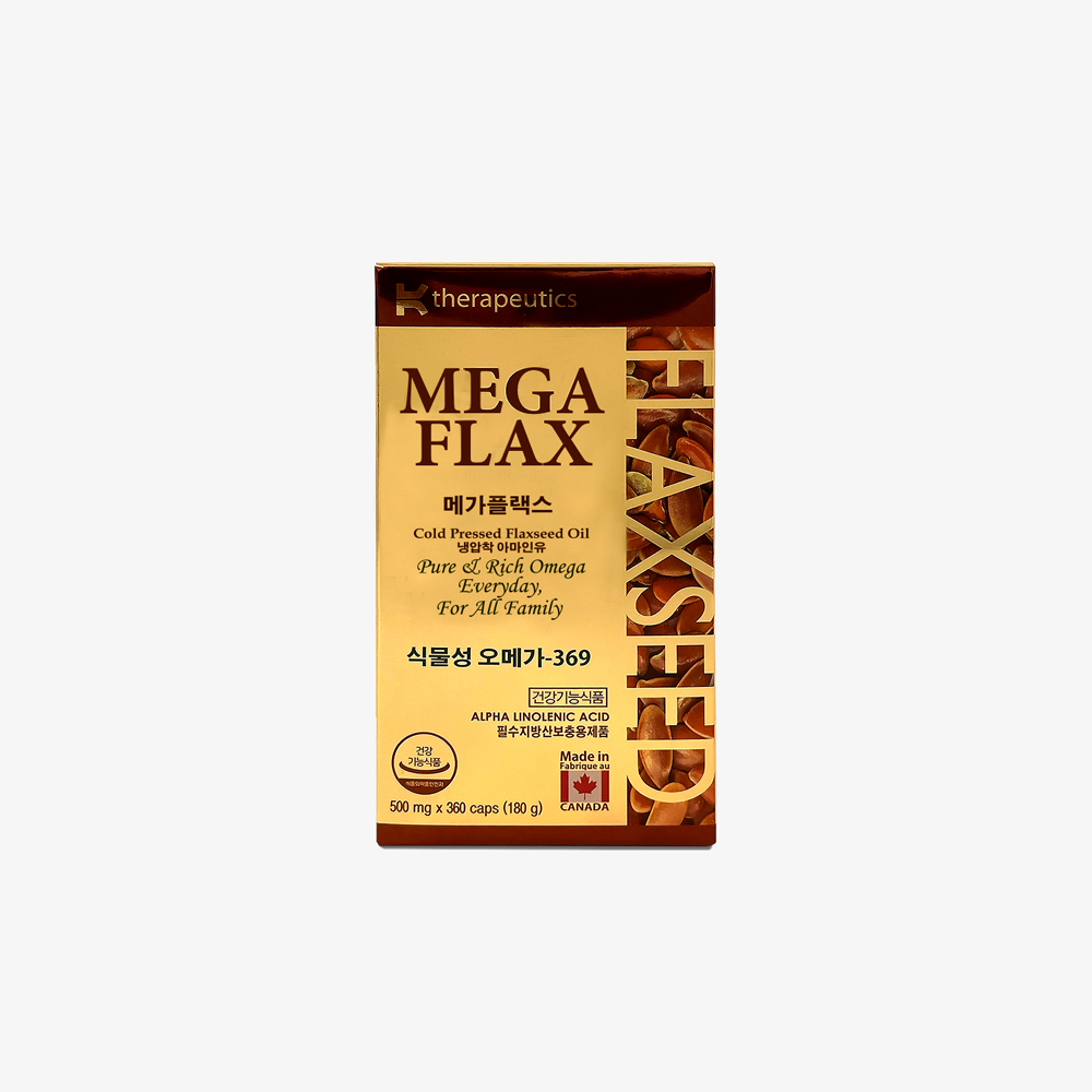 [케이세라퓨틱스] 메가플랙스 360캡슐 (4개월분) 캐나다산 유기농 오메가369 제품 이미지
