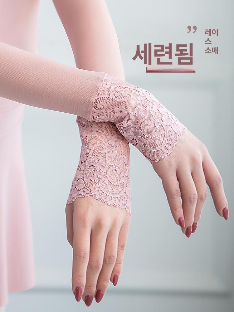 성인 발레복 폴웨어 의상 백리스 레오타드 시스루 연습용 미스트핑크 바디수트만 s - 상세 이미지 4
