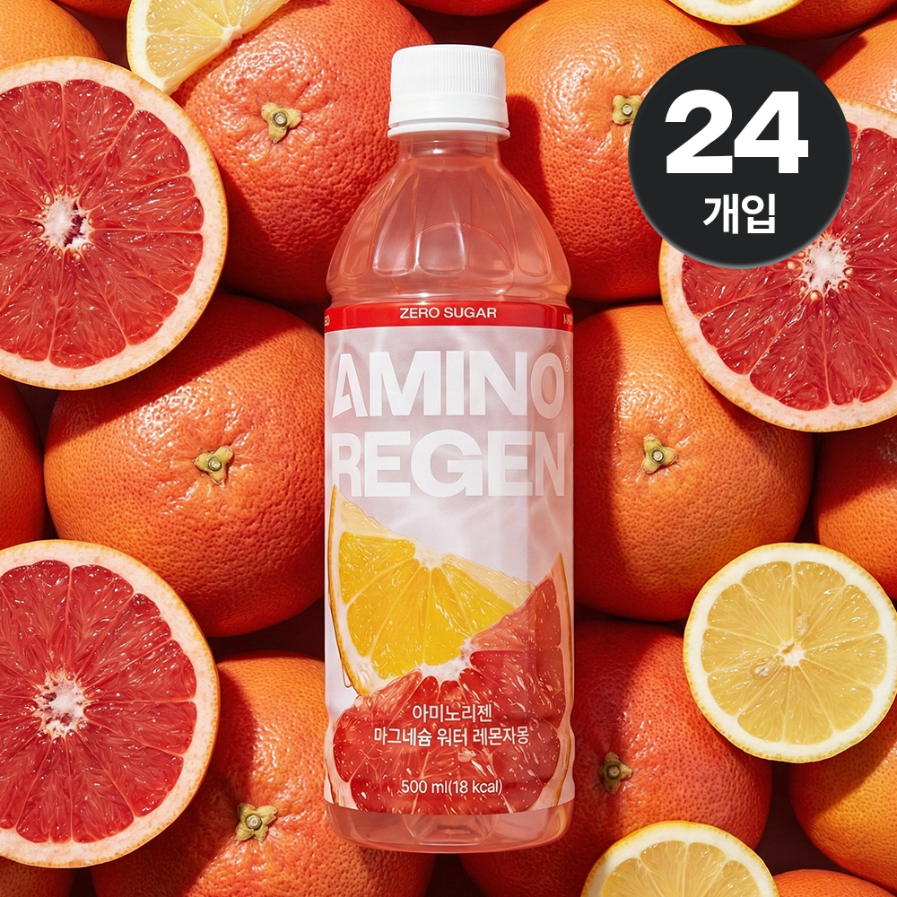 마그네슘워터 레몬자몽 수분보충 제로슈거 비타민 이온음료 500ml, 24개 - 상품 이미지