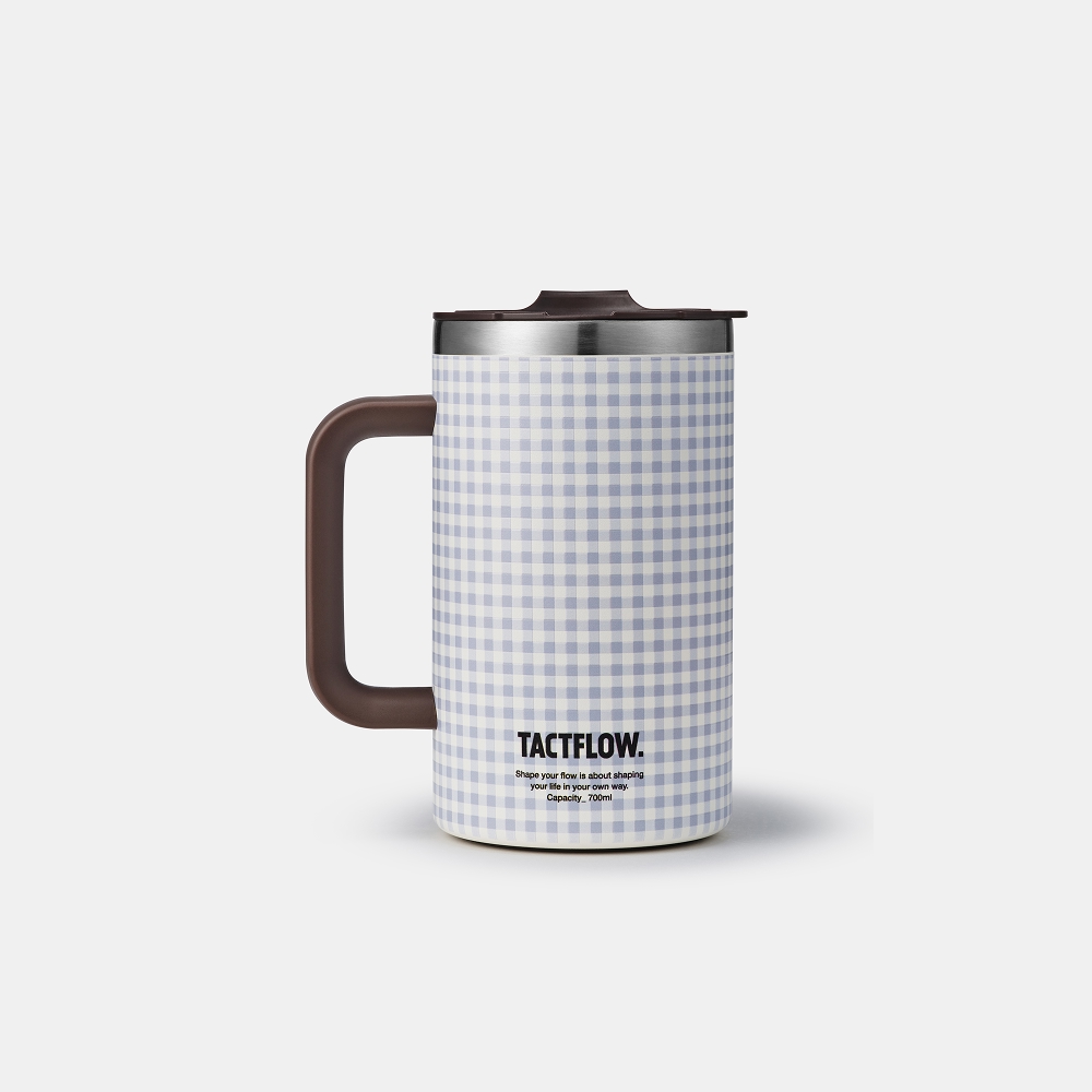 택플로우 머그 텀블러 700ml, 모노체크 - 상품 이미지