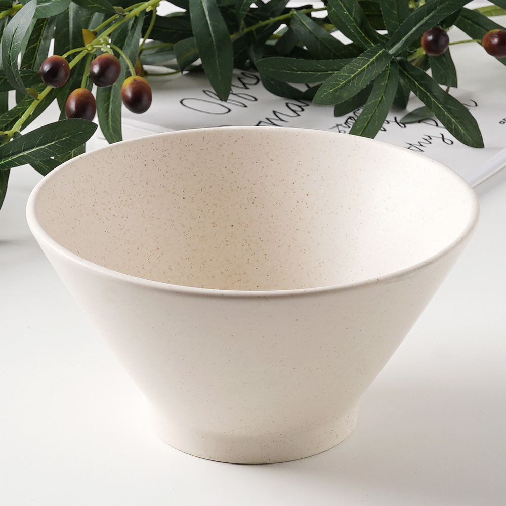 폴카 V형 면기 도자기 우동 라면 국수 소면기 1개, 18.6cm, 들깨 - 상품 이미지