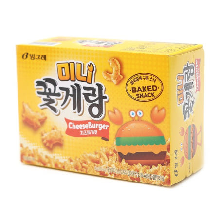 빙그레) 미니꽃게랑 치즈버거맛 40 (1묶음 10개)