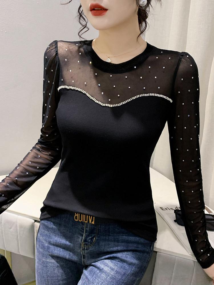 상의 밸리 라틴댄스복 댄스스포츠 의상 사교 연습복 긴팔 화이트 m - 상세 이미지 2