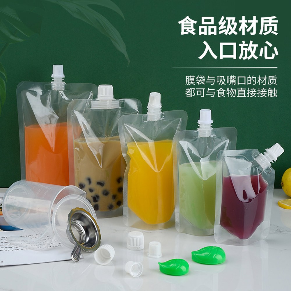 일회용 르트 스파우트파우치 주스 벌 380ml 반투명 코끝30ml화이트 스파우트 열 육수 300ml 코끝30ml화이트 열 벌 - 상세 이미지 3