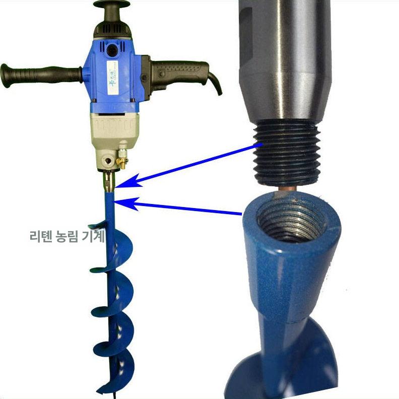 구굴기 모종심기 굴착기 비트 파종기 40mm 땅파는드릴 람마 땅파는기계 소형 심기 - 상세 이미지 5