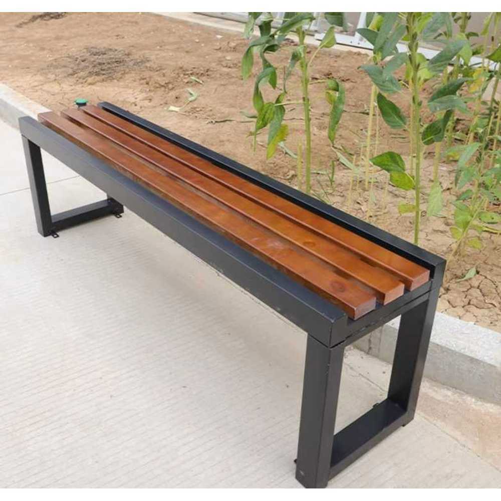 야외 벤치 나무 통나무 학교 화분 미터 사각 인테리어벤치 실내 펜션 정원 의자 1mx40cm폭x45cm높이 - 상품 이미지