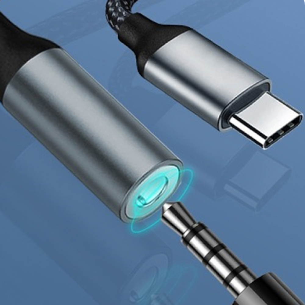 스팬델 C타입 TO 3.5mm 변환 케이블 이어폰 USB 고음질 오디오 DAC 젠더 - 상세 이미지 3