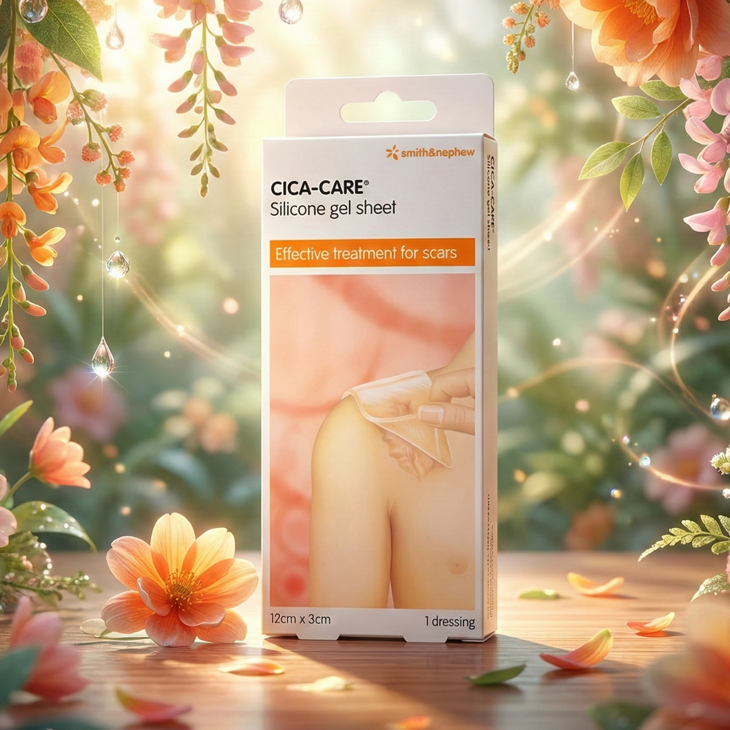 시카케어 흉터 밴드 패치 12x3cm 제왕절개 수술 켈로이드 관리 실리콘겔 시트 제거 제품 이미지