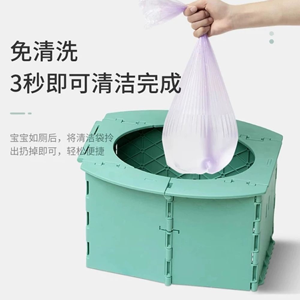 차량용 변기 이동식 환자 귀성길 야외 차박 여행 배변 휴대 A. 그린무료 청소봉투 보관봉투 - 상세 이미지 2