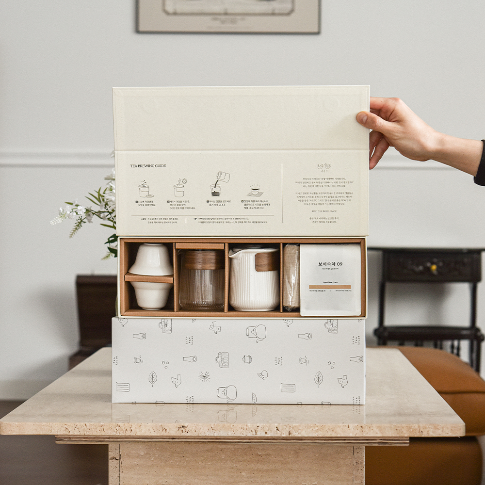 [보자기 포장] 대화가 부드러워지는 2인 다기 다도세트 (설 명절·집들이 선물) 제품 이미지