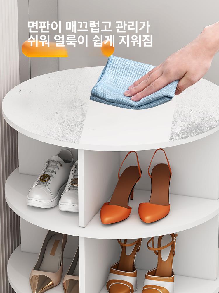 원형 회전 신발정리대 다용도 보관 디피 수납선반 가방 8칸 - 상세 이미지 5