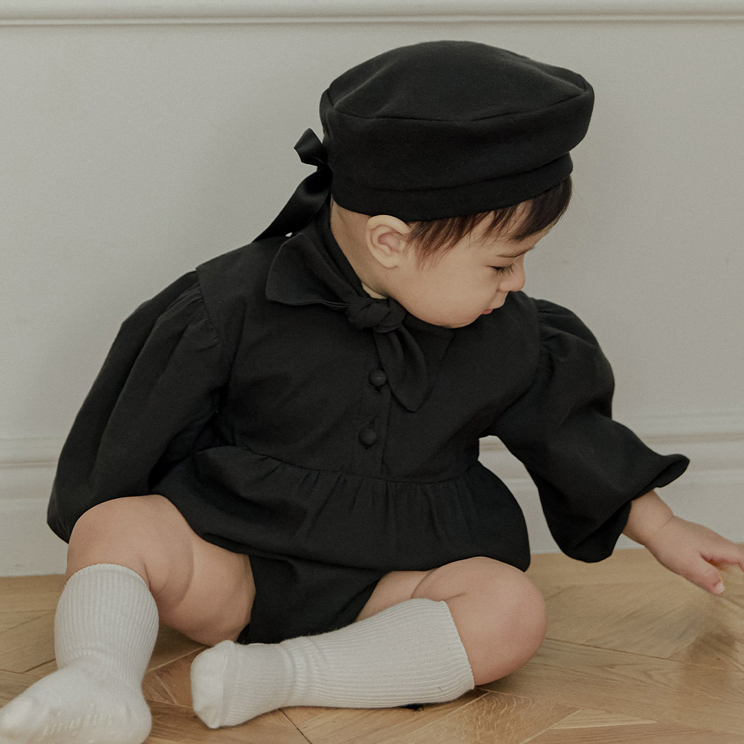 백일 돌잔치 촬영의상 하객룩 타이 바디슈트 블랙 이미지 8