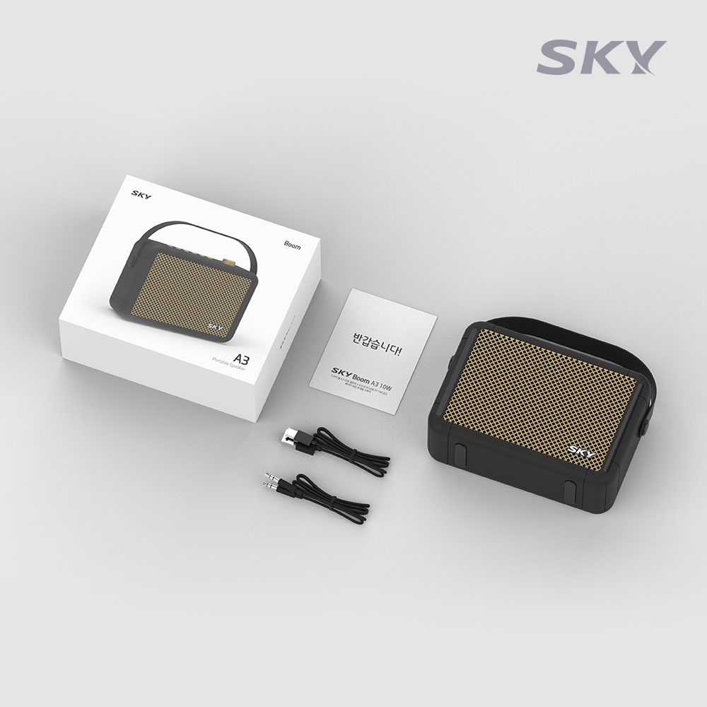 스카이 붐 A3 블루투스 무선 스피커 10W TWS AUX MicroSD 블랙 이미지 8
