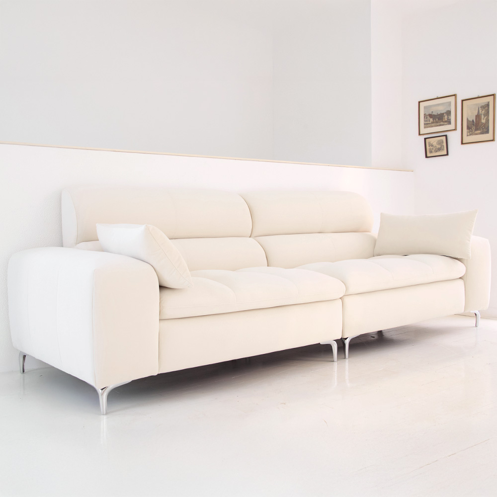 NEW 버팔로 독일 타이보 아쿠아텍스 패브릭 스탠다드형 소파 스툴미포함, 소프트아이보리, 4인용