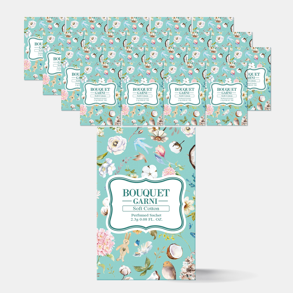 [20개] 부케가르니 미니 샤쉐 2.3g 탈취 99.6% 옷장탈취제 옷장방향제 실내 옷장냄새제거 소프트코튼 제품 이미지