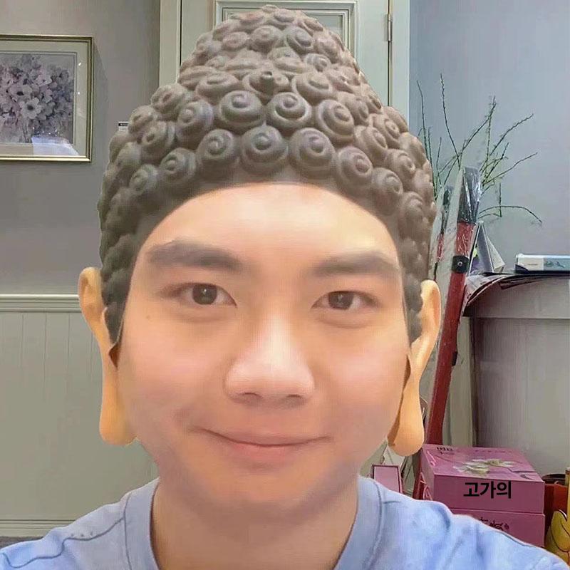 부처님 가발 석가모니 소품 코스프레 실리콘 의상 공연용 여래불 - 상세 이미지 4