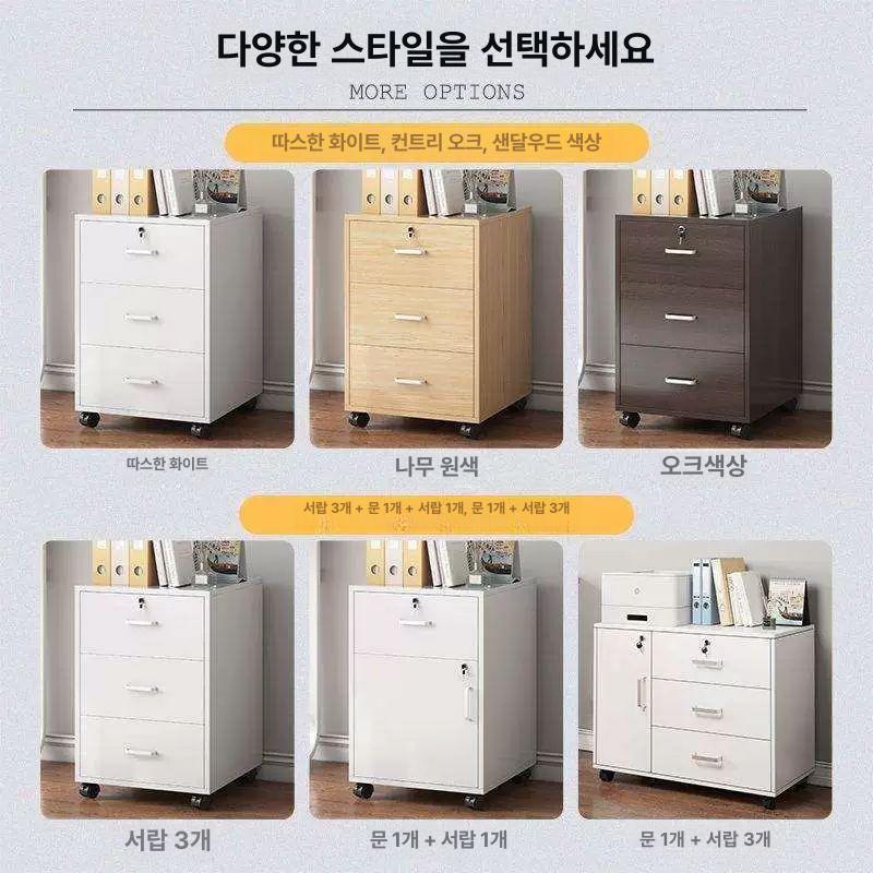 서랍형 번호키 락커 사무실 사물함 잠금 자물쇠 수납장 1단 서랍 1문 따뜻한 화이트 - 상세 이미지 2