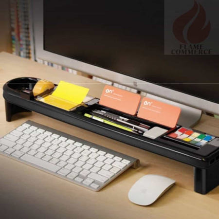 불꽃커머스 데스크정리함 데스크정리선반 데스크탑선반 3M 모니터 정리함