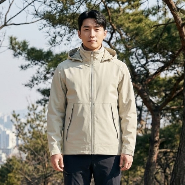 MILLET 밀레 남자 아웃도어 후드 탈부착 방수 바람막이 등산 자켓 - 상품 이미지