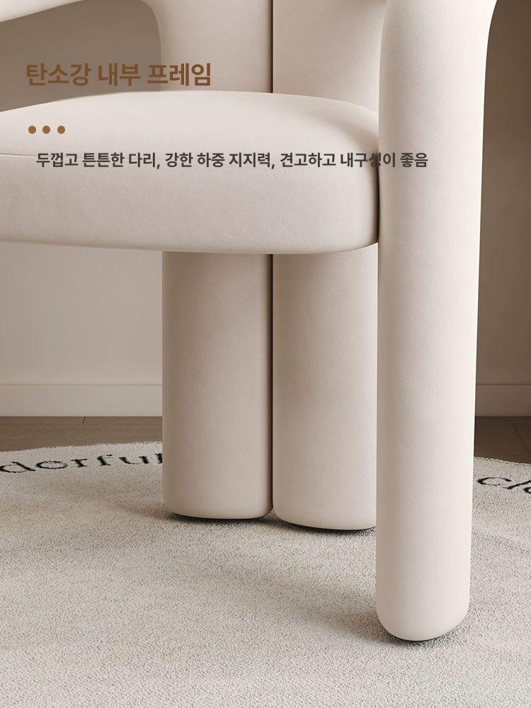 화장대 의자 등받이 스툴 메이크업 뷰티샵 파우더룸 네일샵 체어 - 상세 이미지 4