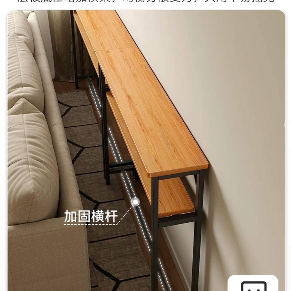틈새 선반 A. 한시 충량형 단층 80 20cm - 와이어 실버 오크 + 화이트 프레임 - 상세 이미지 5