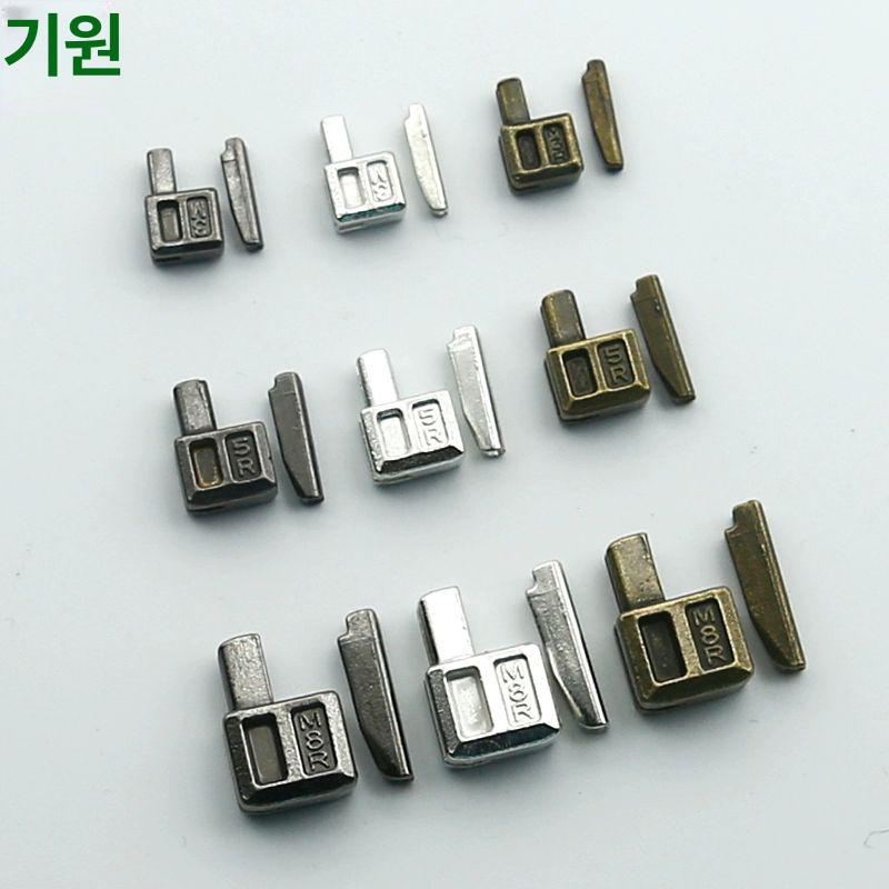 지퍼 부속품 파우치 키링 가방 고리 탈부착 콘솔 수리 3호 수지 메탈릭 블랙골드 단일 개방형 - 상세 이미지 3