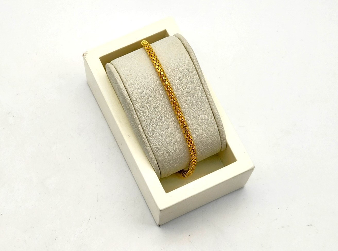 24K 순금 7.5g(2) 통 줄 팔찌(18K 연결고리 장식)