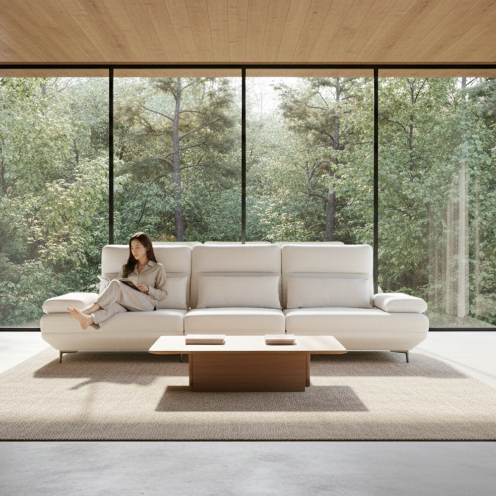 라플랑 갤럭시 이지클린 패브릭 모듈형 스윙 소파 sk 아이보리, 4인용