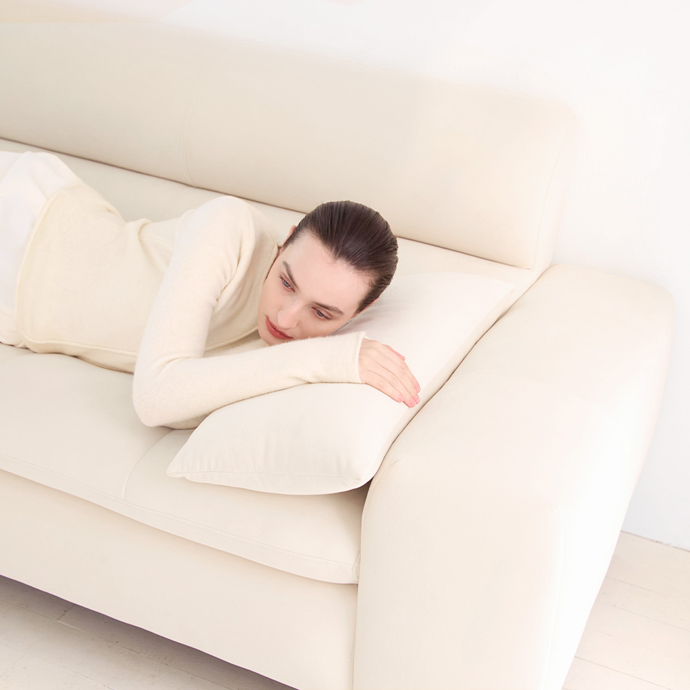 NEW 버팔로 독일 타이보 아쿠아텍스 패브릭 스탠다드형 소파 스툴미포함, 소프트아이보리, 4인용