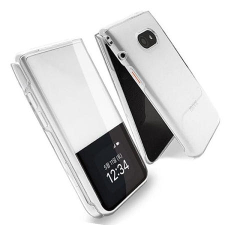 어르신핸드폰케이스 MIVE 스타일폴더2 투명하드 케이스 AT_M140