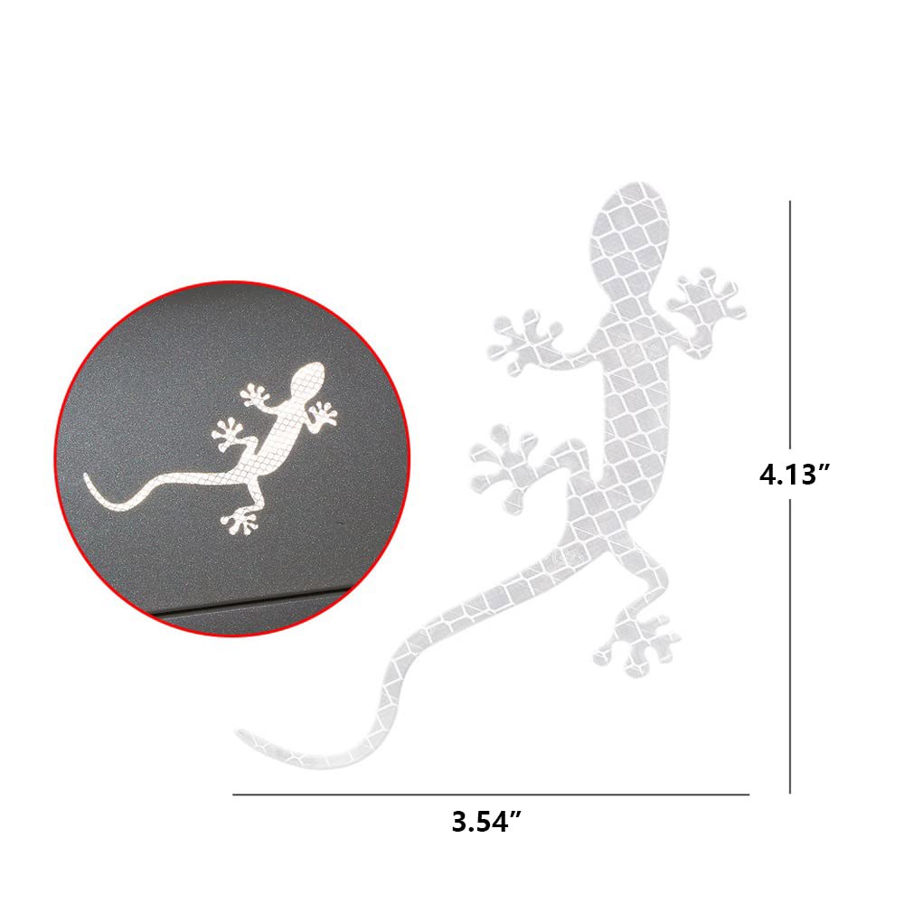 Gecko 반사 자동차 스티커 5개, 접착 도어 고강도 가시성 경고 자체 윈도우 범용 안전 데칼 범퍼용 스트립 야간 트럭 SUV 펜더 - 상세 이미지 3