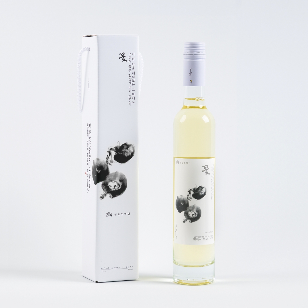 이육사와인 꽃 11.5도 375ml 264청포도와인 청수 화이트(케이스포함)