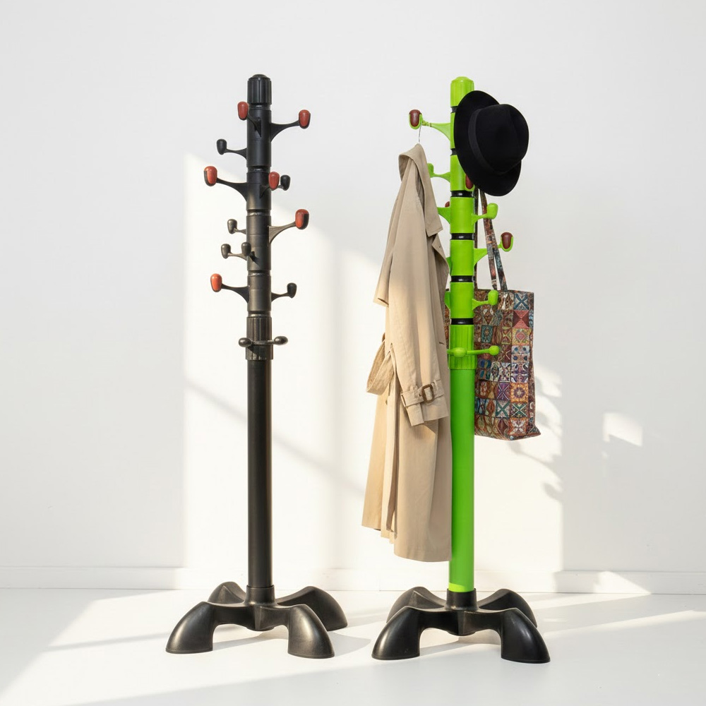 튼튼한 스탠드 옷걸이 세우는 조립식 폴행거 스탠드형 가방 외투 옷걸이대