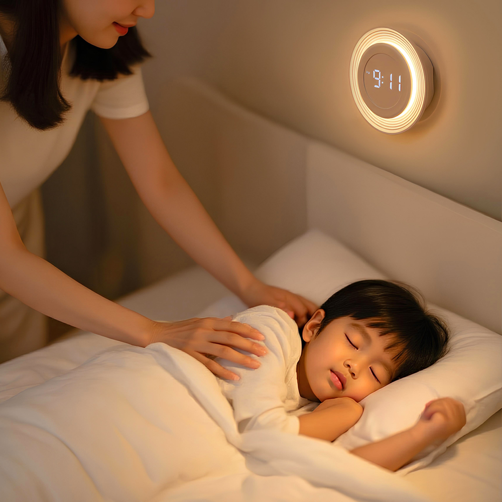 LED 디지털 거실 현관 충전식 센서등 노바리빙 무선 무드등 취침등 조명 벽 시계 온도계