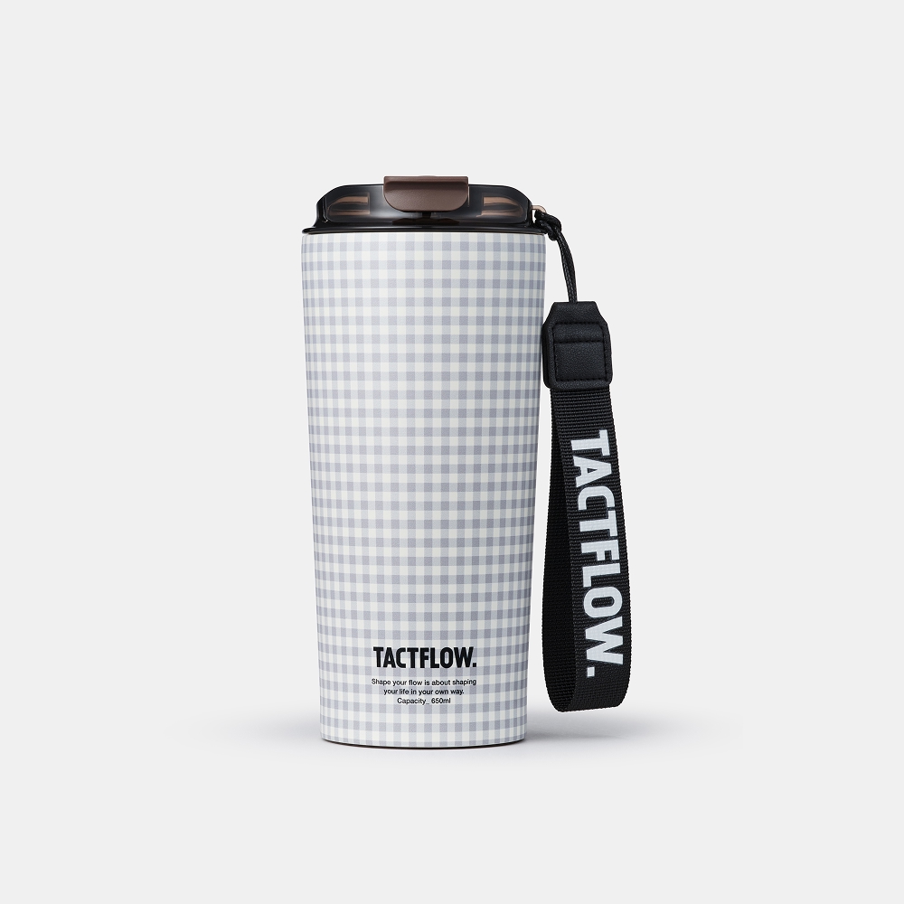 택플로우 세라믹 텀블러 650ml, 모노체크 - 상품 이미지
