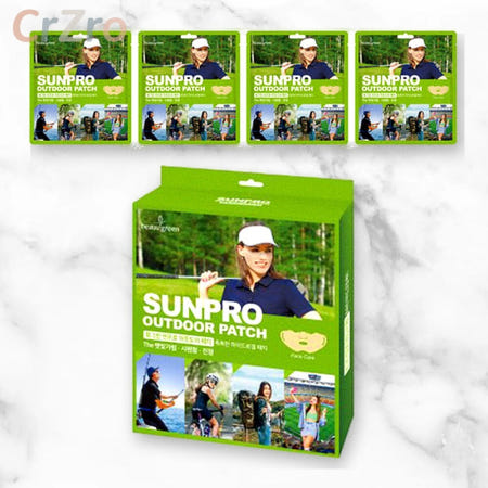 상세참조 뷰그린 썬프로 아웃도어 패치 귀걸이형 4매입 자외선차단 골프 낚시 1세트