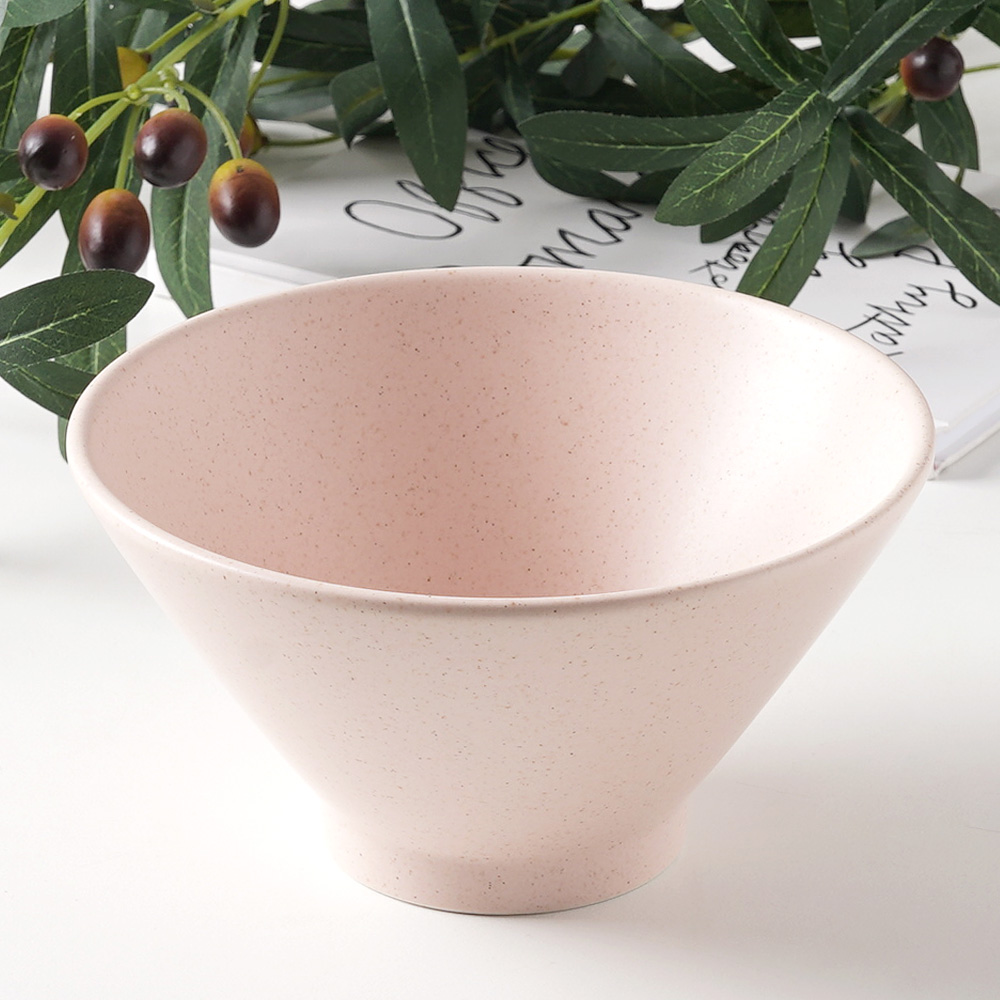폴카 V형 면기 도자기 우동 라면 국수 소면기 1개, 15.5cm, 핑크 - 상품 이미지