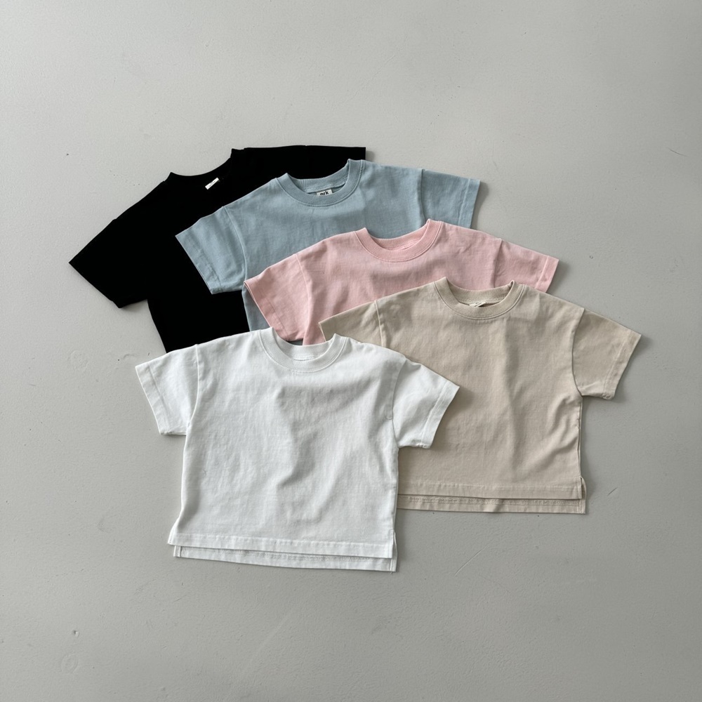 아동티셔츠 기본반팔 등원복 주니어옷 XS-4XL - 상품 이미지